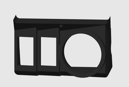 2-Switch Lower Gauge rear view – lower gauge panel for modular switch setup