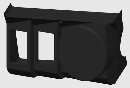 2-Switch Lower Blank module – blank lower section for modular switch plate