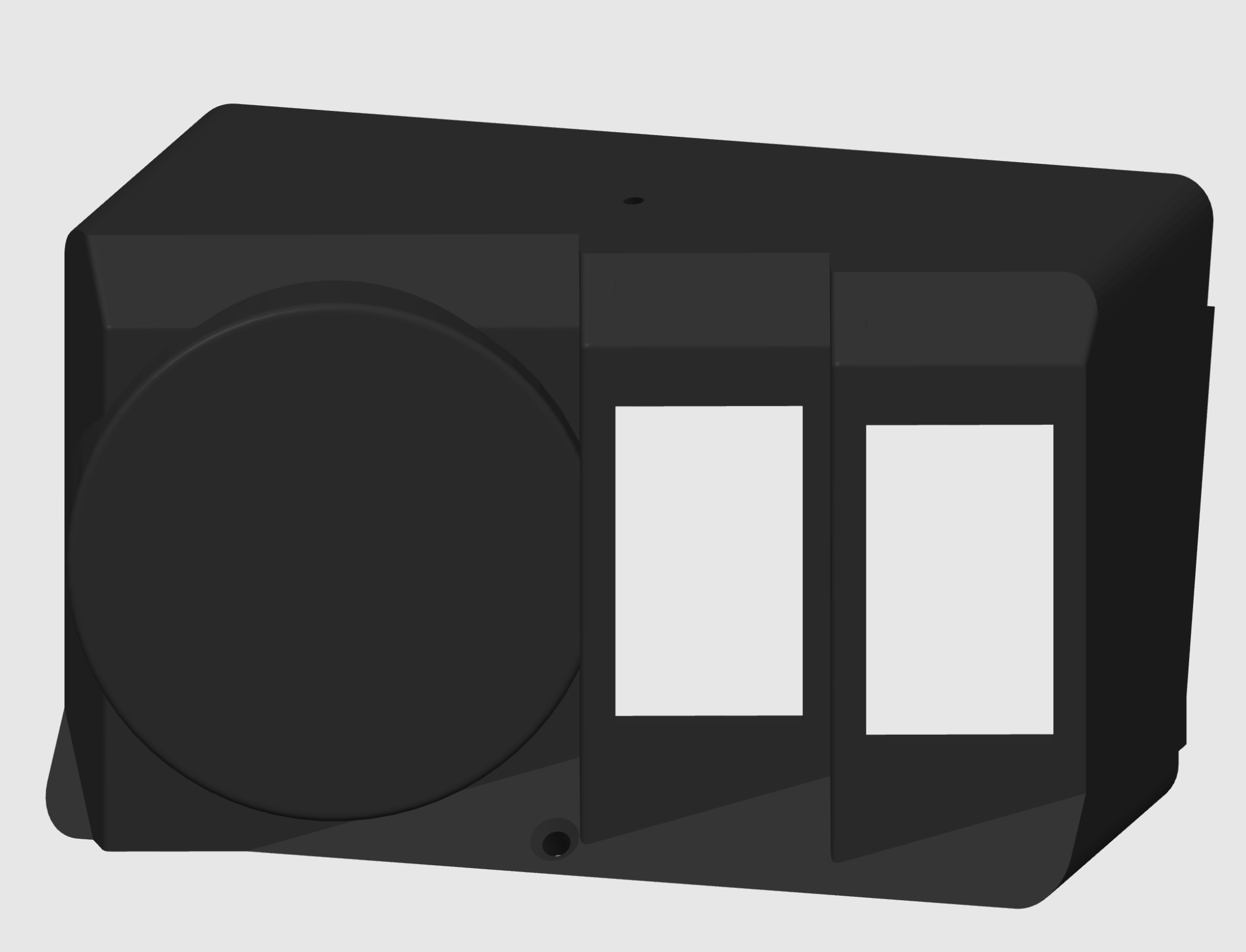 2-Switch Upper Blank side angle – blank module for clean upper switch plate layout