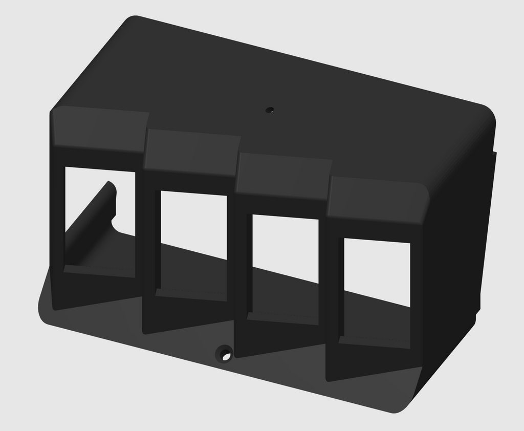 4-Switch Upper module side view – modular switch plate component